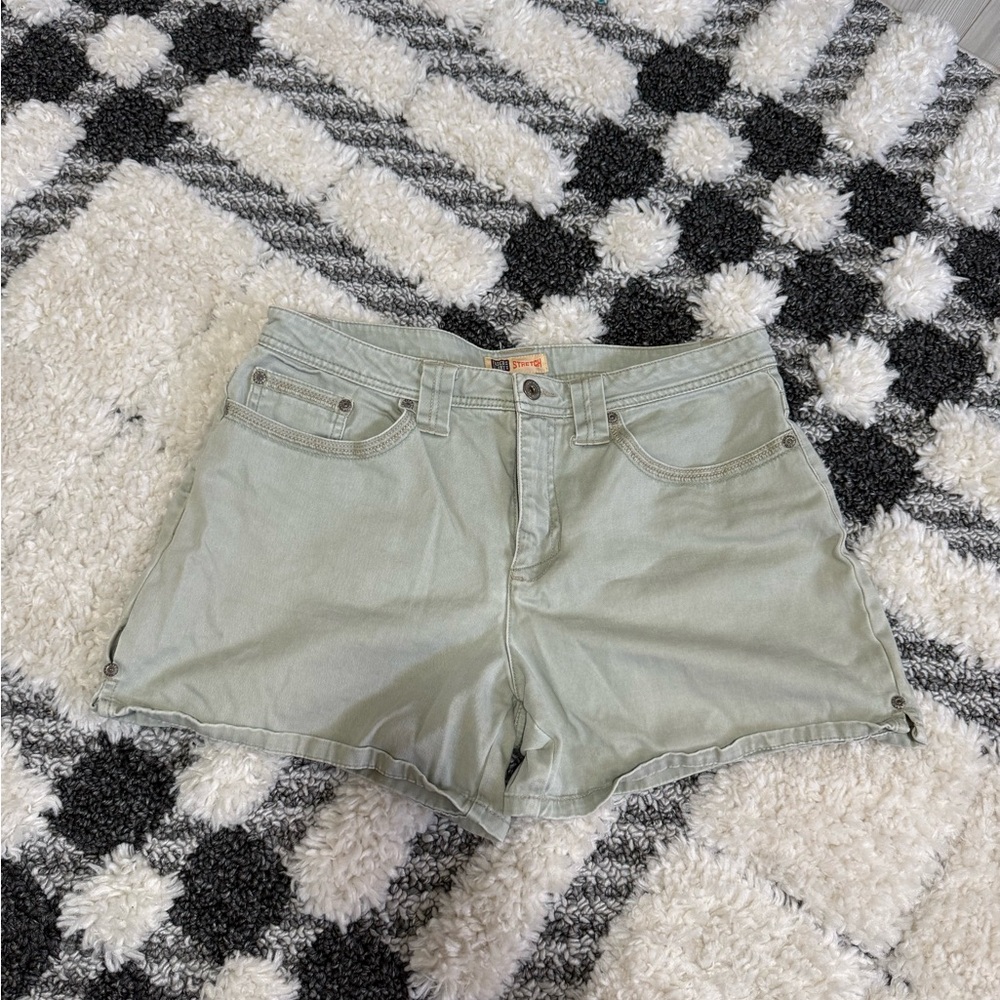 Faded Glory Women's Light Green Jean Shorts